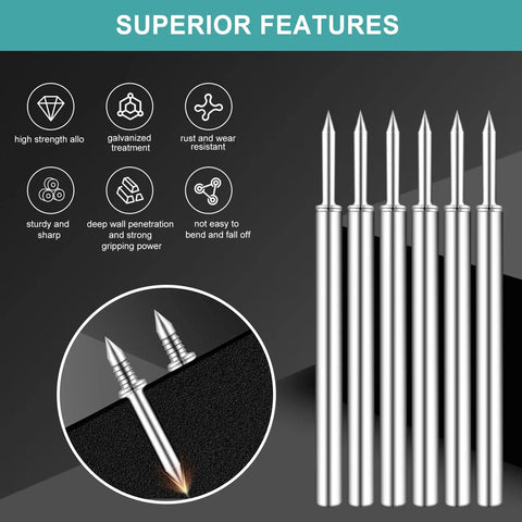 Gotta Love These Top Tier Double Headed Skirting Nails For Seamless Baseboard And Trim Work Heavy Duty Fasteners with smooth finish shown in a group.