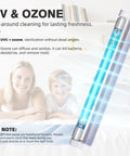 6W UV C Light Sanitizer Lamp With 253.7Nm UV C Bulb, 5ft On Off Cord, 110V Ozone Bulb for home sanitation, UV and ozone features