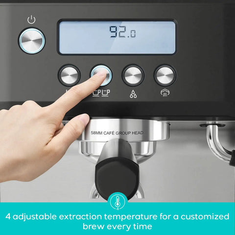 Top Shelf Espresso Machine Featuring A Bright Lcd Screen And Heavy Duty Steam Wand For Pulling Silky Shot Perfection And Rich Houseblend Favorites Whenever You Wanna Sip with clear LCD display and adjustable settings.