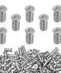 Heavy Duty Drawer Rail Euro Screws One Hundred Pack Cabinet Slide Replacement Fastener Set, metal screws for furniture.