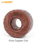 Close-up of pure copper coil from 800W Voltage Converter Transformer For Travel And Home Use, Step Up Step Down 110V-120V to 220V-240V and Back.