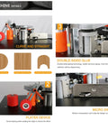Image showing features of Benchtop Edge Bander Portable Woodworking Banding Machine With Double Sided Gluing Works On Straight And Arc Edges.