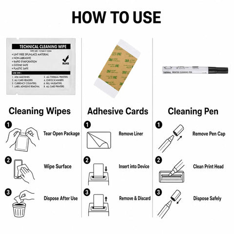 How to use Top Tier Printer Cleaning Kit To Keep Your Fargo Compatible ID Card Printer Back In Action With Pro IPA Cleaning Pens.