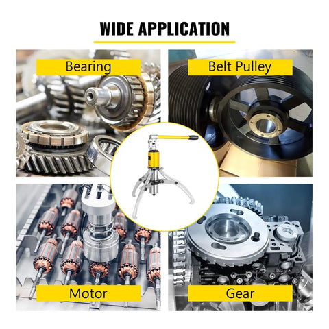 Heavy Duty Hydraulic Gear Puller Plus Wheel Bearing Separator With Adjustable Two Or Three Jaws for various applications including gear and motor.