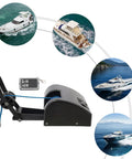 Heavy Duty 12V Electric Anchor Winch For Marine Boat With Remote Control And 100 Feet Rope, showcasing winch with remote and rope.