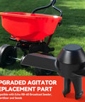 Upgraded Agitator Replacement Part For RB-60 Broadcast Seeder, black plastic mix arm on grass, for fertilizer and seeds
