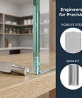 150 Pcs Stainless Steel Shelf Pins 5mm Invisible Mount for wood and glass shelves with precision fit on wooden surface