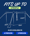Beach Tent Sun Shelter UPF50 Plus Easy Pop Up Canopy For Beach Camping Fishing And Park Picnics fits up to 8 people