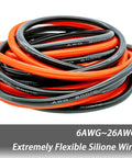 Dual Color 18 Gauge Silicone Wire Red And Black Hook Up Cable Flexible 18 AWG With 150 Strand Tinned Copper Conductor