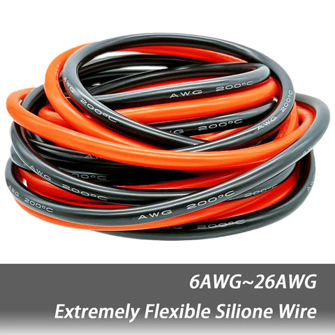 Dual Color 18 Gauge Silicone Wire Red And Black Hook Up Cable Flexible 18 AWG With 150 Strand Tinned Copper Conductor
