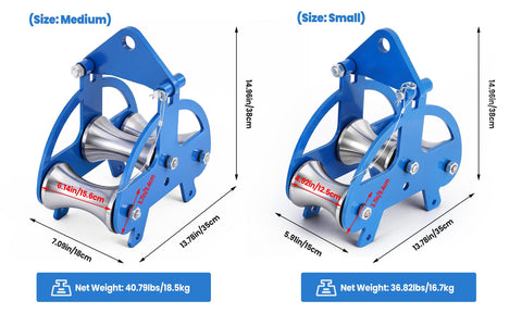 Heavy Duty Cable Puller Sheave With Three Solid Steel Wheels for Industrial Wire and Cable Pulley, Small and Medium Sizes