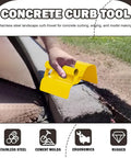 Concrete Curb Trowel Edger For Edging And Curbing Projects shown in use on a concrete edge, ergonomic handle visible