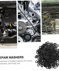 500 Pcs Wave Washers Kit With Steel Compression Springs Elastic Gasket For Serious Impact Resistance Keeps Things Tight And Cushes In Thrust Loading Setups For Electrical Auto Marine And Home Projects, black washers for automotive engines