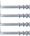 4 Pack 11 Inch J Bolt Gate Hinges With Five Eighths Inch Threaded 11 Stud For Cattle Corrals And Chain Link Fences Galvanized Steel With Washers And Nuts Tough As Nails For Wood Or Metal Posts And Farm Swing Gates