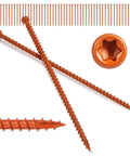 Six Inch Truss Screws Pack Of 100 For Truss Rafter To Plate And Stud To Plate Connections With Clear Zinc Orange Topcoat Type 17 Point