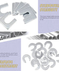 Universal Auto Body Shim Kit With Zinc Plated Shims In Three Eighths And One Half Inch Sizes, 152-Piece U and C Type Shims