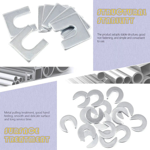 Universal Auto Body Shim Kit With Zinc Plated Shims In Three Eighths And One Half Inch Sizes, 152-Piece U and C Type Shims