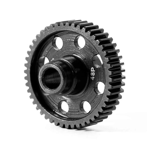 Beefed Up Hardened Steel 48P 48T Spur Gear Upgrade for One Tenth Scale RC Car Direct Replacement for Traxxas 4 Tec 2.0 3.0