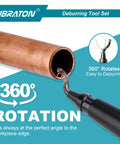 Libraton Deburring Tool Kit 12 In 1 With Ergonomic Aluminum Handle And Eleven High Speed Steel Blades for PVC pipe edge deburring.