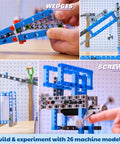 Hands On Simple Machines Kit Build 26 Models To Explore Levers Pulleys Wheels And Axles Inclined Planes Screws Wedges And Mechanical Physics Basics With Real World Experiments For Curious Builders showing assembly of wedges and screws.