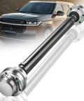 Heavy Duty Front Driveshaft Assembly For Ford F150 Expedition Lincoln Navigator, black metal shaft with chrome ends, ideal for daily driving.