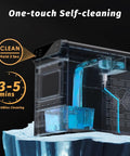 Transparent view of Nugget Ice Maker With 1.2 Gallon Tank Delivers 40 Lbs Per Day Of Soft Chewable Ice Auto Water Supply Preset Timer Self Cleaning The Party Ready Pellet Ice Machine For Home And Kitchen showing self-cleaning feature