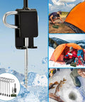 All In One Ice Anchor Tool Kit With Drill Adapter For Ice Fishing Stakes And Nails, Stainless Steel Auger Accessories Set With Threaded Gear