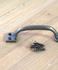 Brass Color Window Drawer Cabinet Pulls Set, 4 Inch Long By 1 Inch Wide With 3 1/2 Inch Center To Center Hole Spacing, screws included