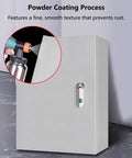 Built Tough Outdoor Electrical Junction Box Weatherproof Enclosure With Dustproof Seal Safety Locks And Mounting Plates Large 39x31x8 Inch Outdoor Equipment Case For Rugged Outdoor Installations, powder-coated steel
