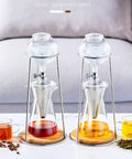 Heavy Duty Cold Brew Drip Tower With Adjustable Rate Dripper And Reusable Stainless Steel Filter for iced coffee and tea