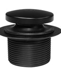 Tip Toe drain valve in matte black, designed for No Fuss Above Floor Bathtub Overflow Drain Kit, for easy installation.