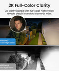 Comparison of 2K color night vision vs. traditional infrared using Outdoor Wireless Security Camera Kit, 4 Camera System, No Monthly Fees