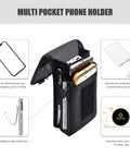 Dual Phone Holster For Work And Outdoors, Large Smartphone Pouch With Belt Clip Tool Pouch, Durable Nylon Tactical Cellphone Holder For Hiking, Camping, Barbecue, Rescue And More, Extra Large XL
