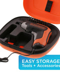 4V Max Cordless Screwdriver With Fast Charge 15 Minute Charge Powers 100 Screws Comes With 1 Inch Assorted Bits Pistol Grip Compact Design