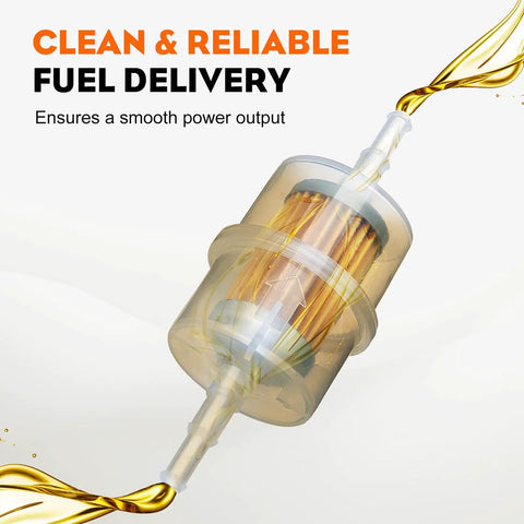 15 Micron Fuel Filter Replacement For Kohler Engines CH20S CH25S CH670S Clear Plastic Fuel Filter with Fuel Flow