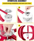 Assembly process of 100W 12V 5 Blade Wind Turbine Generator Kit with Controller; step-by-step guide with tools and components.