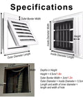 Tough As Nails Aluminum Alloy Access Panel Waterproof Rustproof Utility Door With Clip Lock Hidden Switch Plug And Play Fit 20 By 35 Cm specifications showing dimensions for installation.