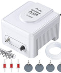 Outdoor Pond Air Pump 500 GPH Aerator Kit For Fish And Koi Ponds Up To 3000 Gallons With Adjustable Flow Airline Tubing Control Valves