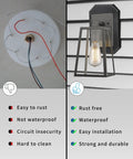 Comparison of old rusty fixture and Vinyl Siding Mounting Block With Built In Electrical Box For Outdoor Lighting Black Two Pack UV Rated Plastic Paintable Surface To Match Siding DIY Friendly No Brainer Five Minute Install