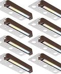 8 Pack 7 Inch LED Hardscape Lights Easy Install 5CCT 1800K 5000K Low Voltage 12 24V AC DC Paver Light For Retaining Walls Decks Steps