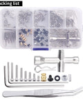 276 Piece RC Screw Kit And Repair Tool Set For Axial SCX24 1/24 Crawler Trucks, metal screws, wrenches, and tools.