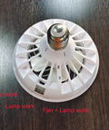 XEGZLH E27 Ceiling Fan with LED Light 5-Blade Modern Lamp 5.79inch showing E27 lamp head with fan and light modes.