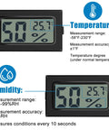24 Pack Mini Digital Hygrometer Thermometer Indoor Humidity Monitor Temperature Humidity Gauge With Fahrenheit Readout For Greenhouse Garden Cellar Closet Easy At A Glance And Real Time Environmental Tracking black digital unit showing 50% RH and 25.7°F