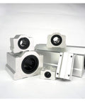 Linear Motion Bearing Slides SCS12LUU for CNC Parts and 3D Printer Upgrades, Pro Grade Ultra Precision Machine Tools, Smooth, Quiet Travel, Durable Axial Guides, High Quality Linear Bearings for Accurate, Repeatable Movement. silver SCS12LUU linear bearing blocks for CNC and 3D printer rails