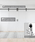 96 By 84 Inch White Barn Door With Sliding Hardware Kit Double 48 By 84 Door Set Fits 92 To 94 Inch Wide Openings modern space saving