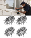 200 Pcs Self Drilling Screws Set With Countersunk Cross Head Stainless Steel Full Thread Fasteners shown with installation