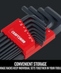 100 Piece Hex Key Master Set With Durable Black Oxide Allen Wrenches, Chamfered Edges and Handy Storage Rack Displayed
