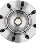 Front Wheel Bearing And Hub Assembly Built Rock Solid For The Daily Haul Smooth Slick Fit Compatible With 1999 2001 Ford F 250 And F 350 Super Duty 4wd Single Rear Oem Grade seen from above with detailed hub.