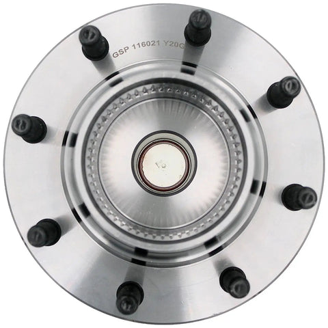 Front Wheel Bearing And Hub Assembly Built Rock Solid For The Daily Haul Smooth Slick Fit Compatible With 1999 2001 Ford F 250 And F 350 Super Duty 4wd Single Rear Oem Grade, view from above.