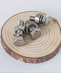All In One 304 Stainless Steel M6 Hex Socket Head Cap Screws And Nuts Kit 50 Sets Fasteners For Tough Indoor Outdoor Projects Built To Last Weather Resistant Corrosion Proof And Easy To Install, stainless steel screws and nuts on wood slice